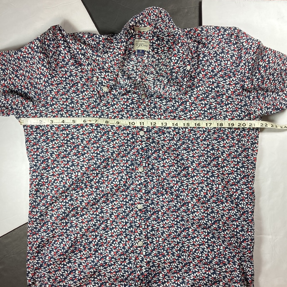 J.Crew Men’s Floral Short Sleeve Button Front Shirt - Picture 5 of 6